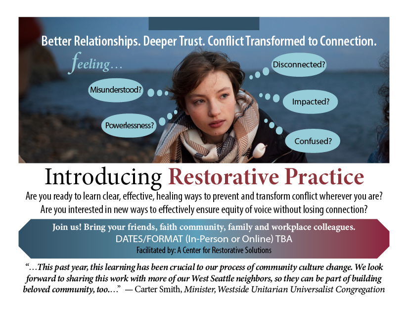 Intro to Restorative Justice — A CENTER FOR RESTORATIVE SOLUTIONS